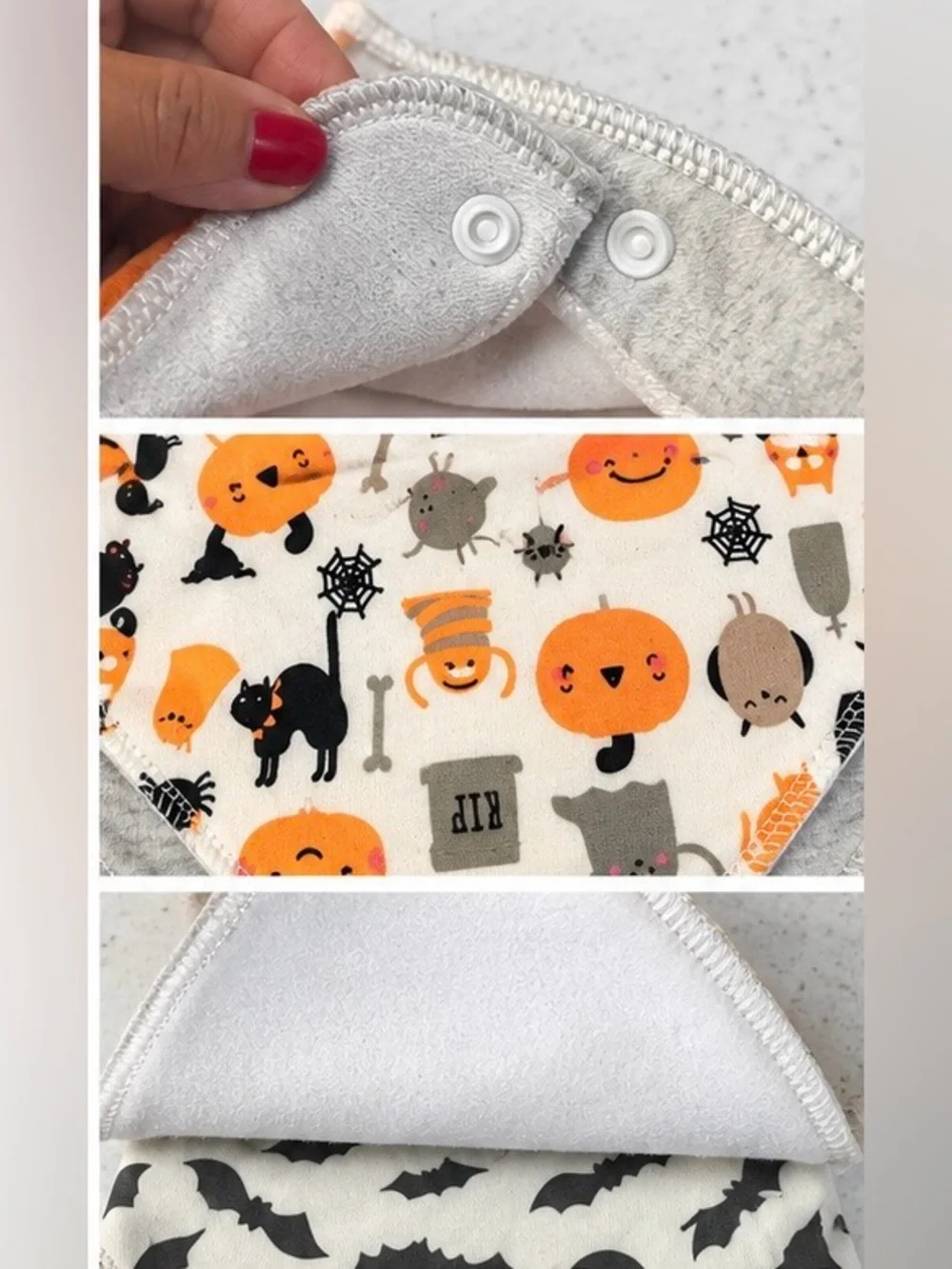 Modern Baby 8 Pack Bandana Bibs My First Halloween